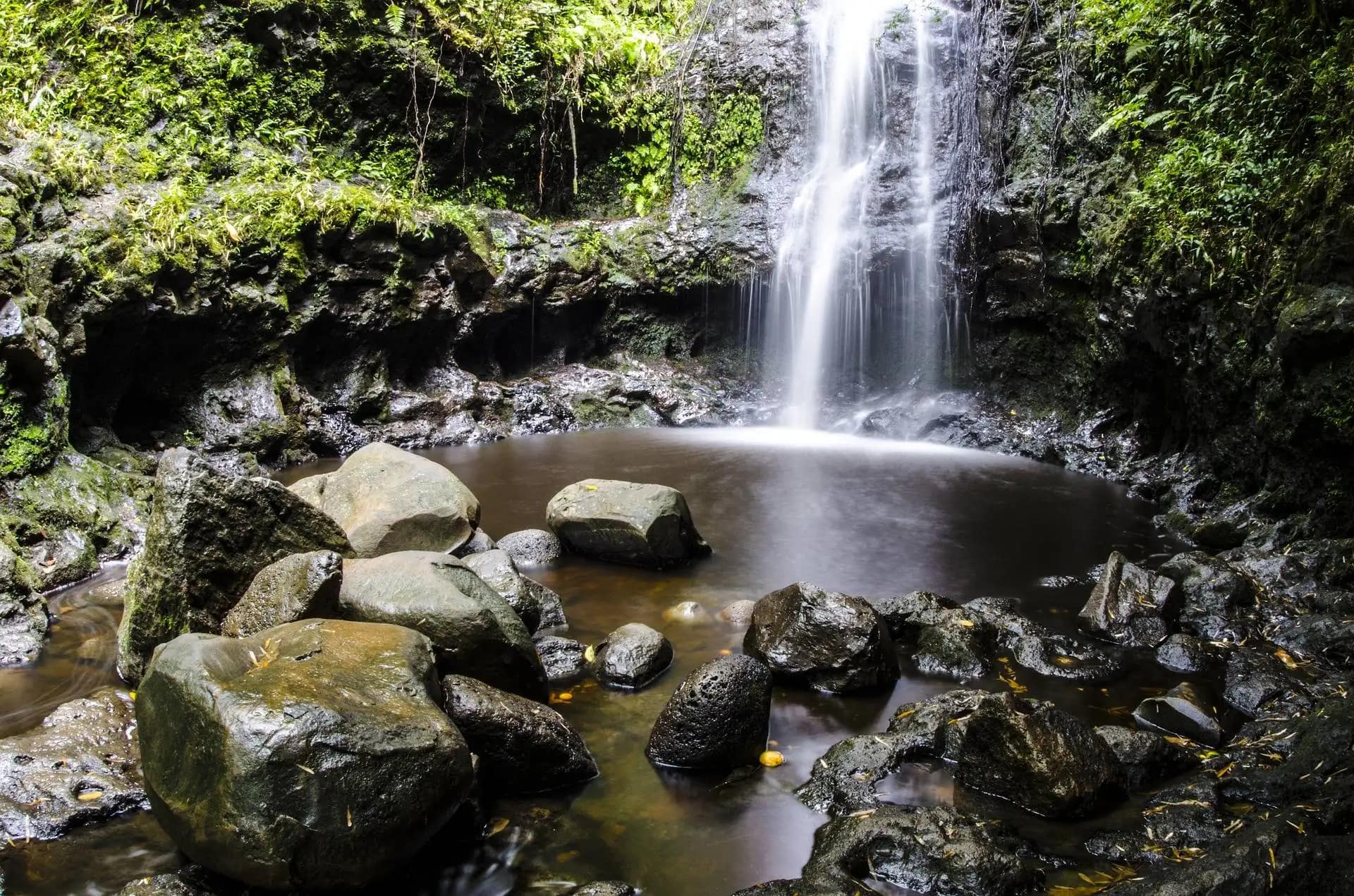 Waterfall in a Island - Kawika Joe's Limousine Hawaii